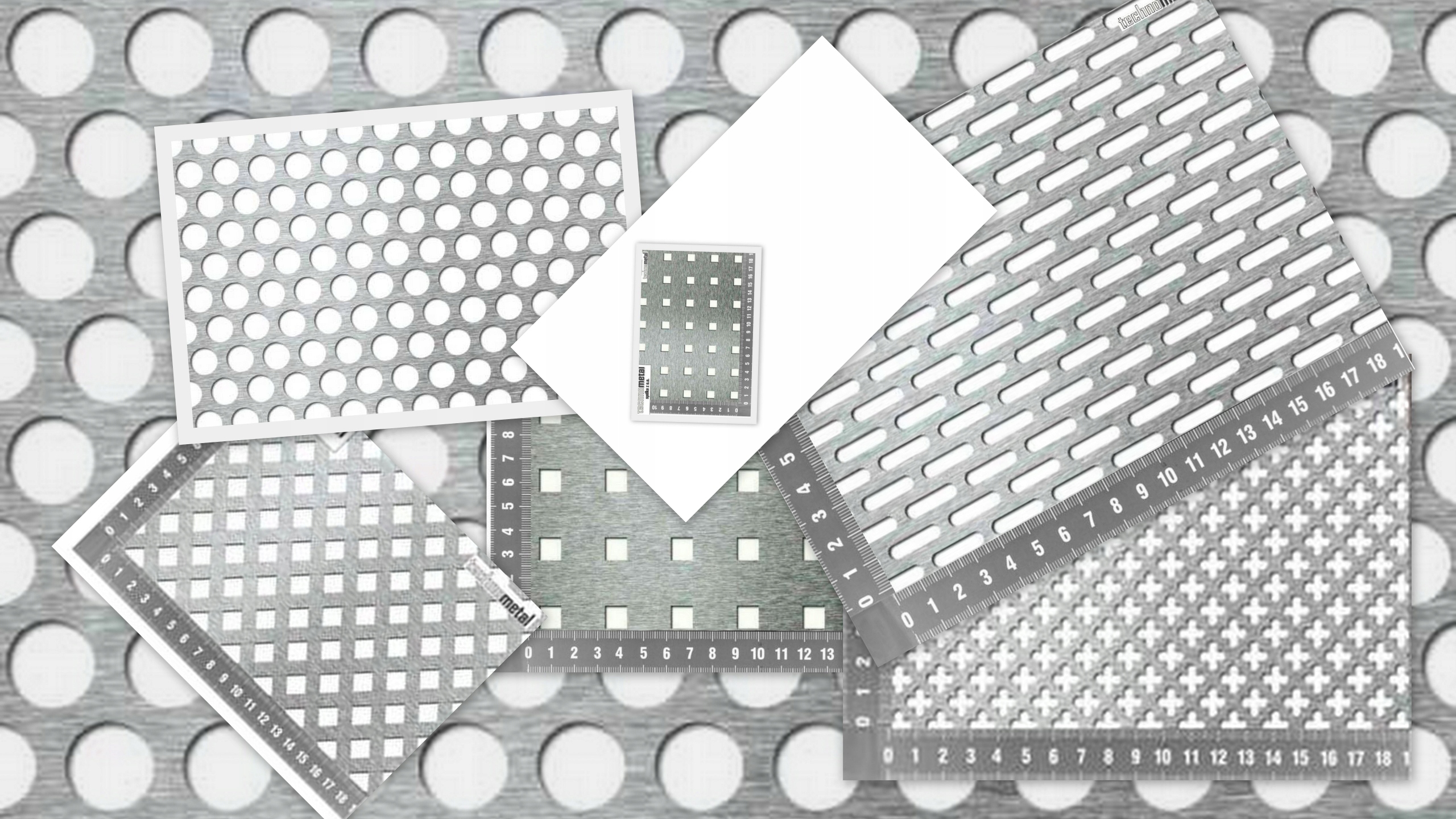 Dierovaný oceľový plech, hrúbka 3 mm, 1000x1000
